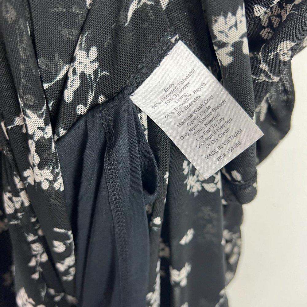 NWT Stitch Fix 41 Hawthorn Sophia Sleeveless Midi Dress Black Floral Size 1X - Picture 10 of 13